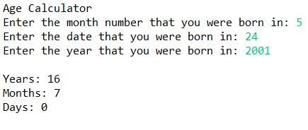 Age Calc